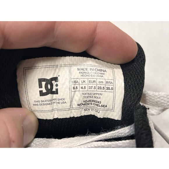 DC Shoes Women’s Chelsea Skate Sneakers Black Aztec Pattern Size 6.5 - Picture 10 of 11